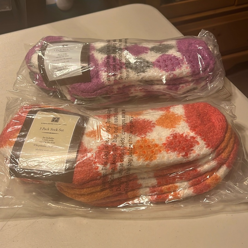 2 -3 pack socks sets by concierge collection brand new in bag from HSN-qvc lot